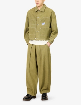 STORY MFG: Lush Pleated Wide-Leg Denim Jeans