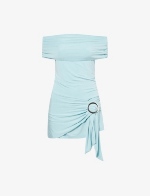 PEACHY DEN: The Amelia Bandeau Stretch-Jersey Mini Dress