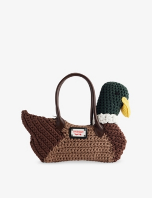 CHARLES JEFFREY LOVERBOY: Duck Crochet-Knitted Bag