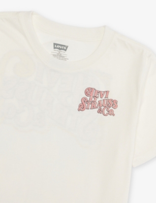 Levi's Green Worn By Cowboys Cotton-blend T-shirt 4-8 In White