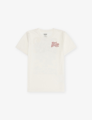 Levi's Kids' Green Worn By Cowboys Cotton-blend T-shirt 4-8 In White