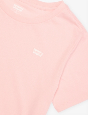 Levi's Batwing Logo-print Cotton-jersey T-shirt 10-16 Years Pink In Pink