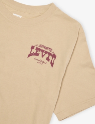Levi's Tan Galloping Free Cotton-blend T-shirt 10-16 In Brown