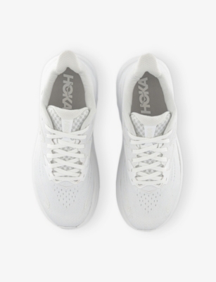 Deckers Hoka Womens White White F Clifton 10 Mesh Low-top Trainers