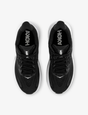 Deckers Hoka Womens Black White F Clifton 10 Mesh Low-top Trainers