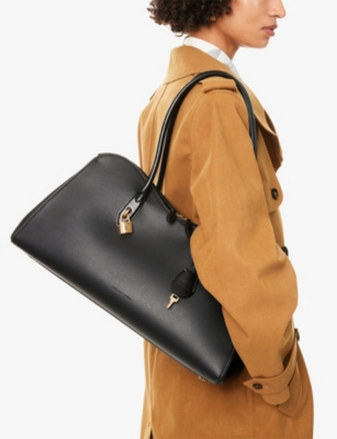 Stella Mccartney Womens Black Ryder Vegan Leather Tote Bag In Black
