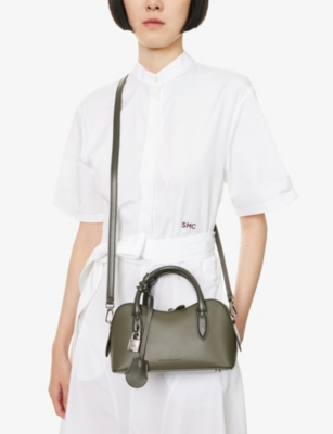 Stella Mccartney Womens Dark Olive Ryder Vegan-leather Top-handle Bag In Green