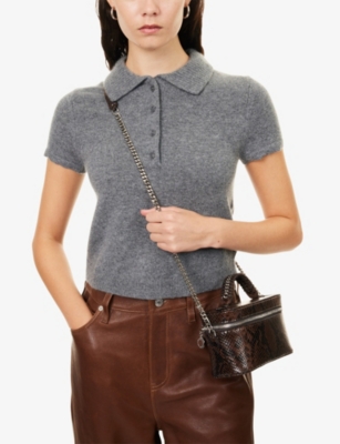 Stella Mccartney Womens Espresso Snake-print Faux-leather Vanity Case In Brown