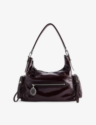 STELLA MCCARTNEY: Dartmoor Patent Vegan Leather Shoulder Bag