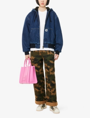Carhartt Omens Blue Og Active Padded Cotton Jacket In Blue