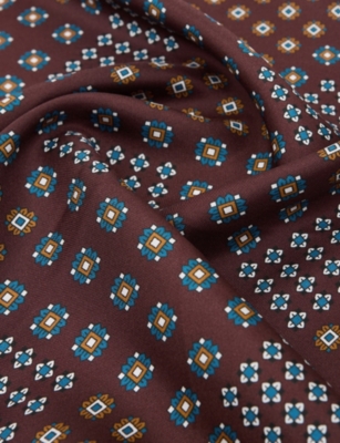 REISS: Nina Graphic-Print Silk Neck Tie