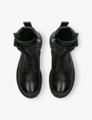 Rick Owens Womens Black Army Low Leather Ankle Boots Eur 41 / 7 Uk In Black