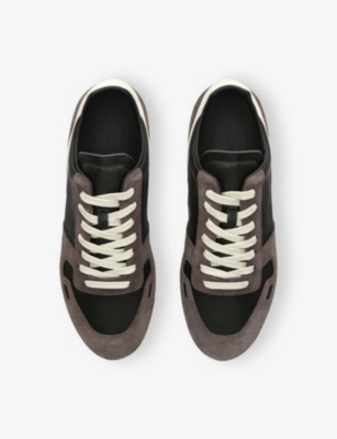 Rick Owens Panelled Suede And Leather Sneakers In Multi