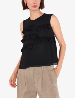 WHISTLES: Frilled Sleeveless Woven Top