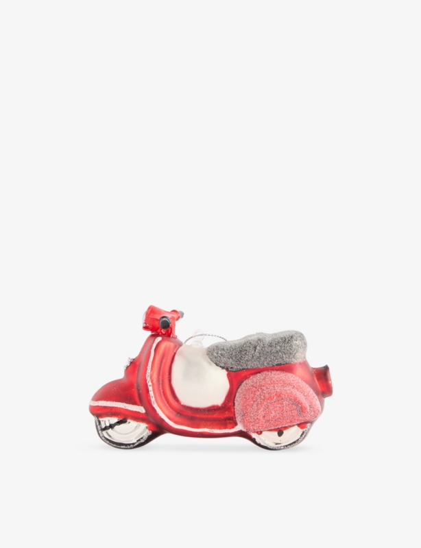 Scooter Glass Hanging Christmas Decoration