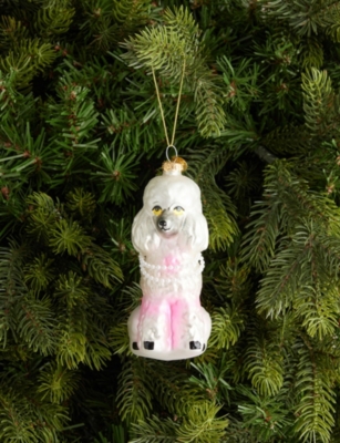 SELFRIDGES EDIT: Dog Glitter Glass Christmas Decoration
