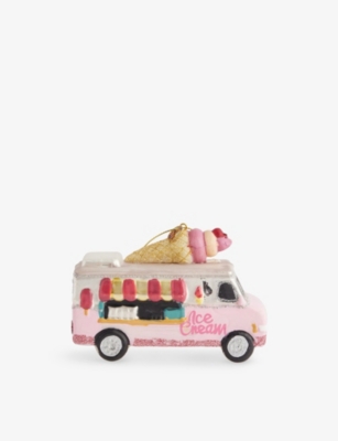 SELFRIDGES EDIT: Ice Cream Car Glass Christmas Hanging Ornament