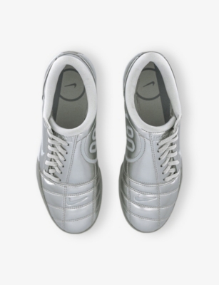 NIKE: W T90 Metallic-Leather Low-Top Trainers