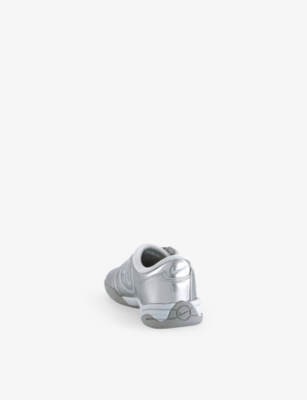 W T90 Metallic-Leather Low-Top Trainers