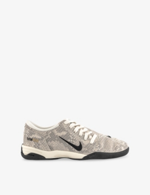 NIKE: W T90 Embossed Leather Low-Top Trainers