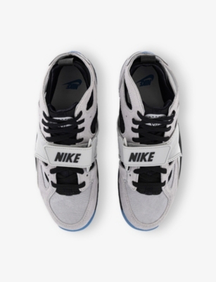 NIKE: Nike Air Trainer Huarache Suede and Faux-Leather High-Top Trainers