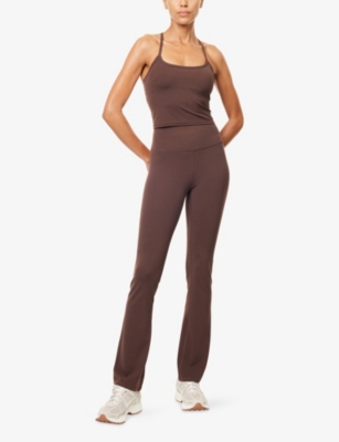 Vuori Womens Java All The Feels Flared-leg Performance Yoga Leggings In Burgundy