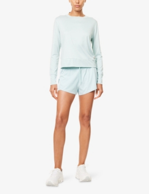Vuori Womens Spearmint Daily Speed Drawstring Stretch-woven Shorts In Green