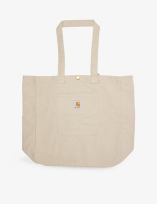 Carhartt Omens Fleur De Sel Bayfield Cotton Tote Bag In Sand