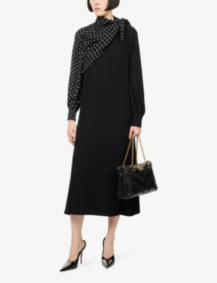 VALENTINO GARAVANI: Cady Couture Polka-Dot Silk Maxi Dress