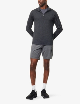 Vuori Mens Ponto Half-zip Stretch-woven Sweatshirt Charcoal Heather In Gray