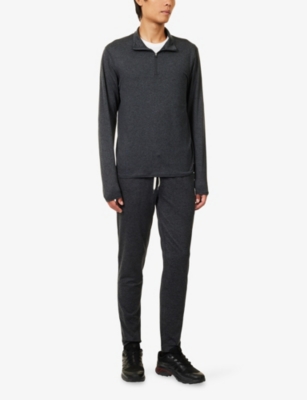 Vuori Mens Charcoal Heather Ponto Performance Stretch-woven Jogging Bottoms Xl In Blue