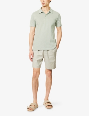 ARNE: Tailored Darted Linen-Cotton Blend Shorts