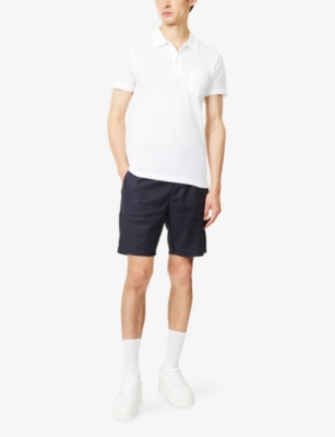 ARNE: Tailored Darted Linen-Cotton Blend Shorts