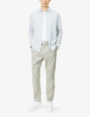 ARNE: Tailored Tapered-Leg Linen And Cotton Trousers