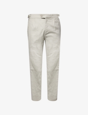 ARNE: Tailored Tapered-Leg Linen And Cotton Trousers