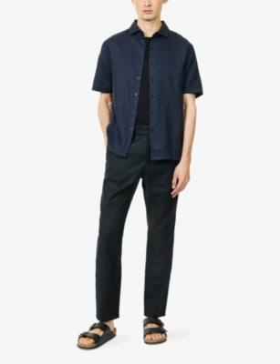 ARNE: Tailored Tapered-Leg Linen And Cotton Trousers