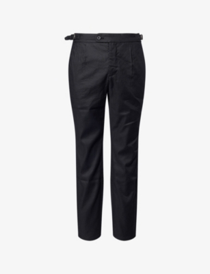 ARNE: Tailored Tapered-Leg Linen And Cotton Trousers