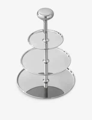 Georg Jensen Silver Alfredo Mirror-polished Stainless-steel Cake Stand 30cm In Silver