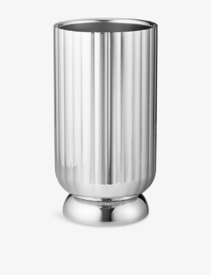Georg Jensen Silver Bernadotte Stainless-steel Wine Cooler In Silver