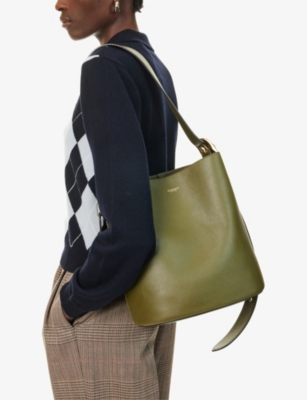 Coach Womens Bleecker Leather Bucket Bag B4/olive