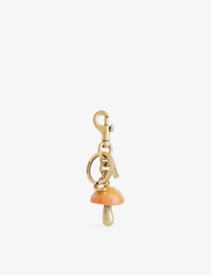 Coach Womens B4/mustard Mushroom Resin And Metal Bag Charm
