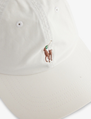 Polo Ralph Lauren Womens Deckwash White Polo Pony Logo-embroidered Cotton Baseball Cap In White