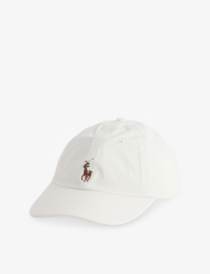 Polo Ralph Lauren Womens Deckwash White Polo Pony Logo-embroidered Cotton Baseball Cap In White
