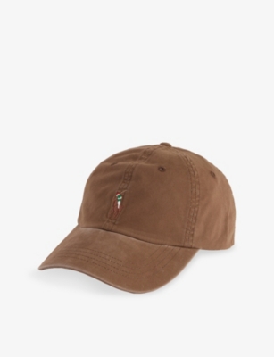 Polo Ralph Lauren Womens Chestnut Pony-embroidered Cotton Cap In Brown