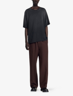 SANDRO: Worn-Effect Oversized Cotton T-Shirt