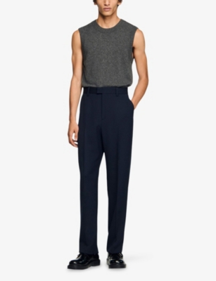 SANDRO: Regular-Fit Wide-Leg Wool Trousers