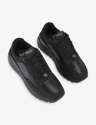 Kg Kurt Geiger Womens Louisa 2 Faux-leather Trainers Black/comb Eur 38/5 Uk In Multi