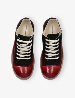 DRKSHDW: Contrast-Toe Denim Mid-Top Trainers