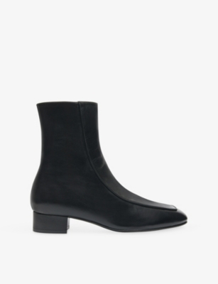 Herbert Levine Shadow Ban 30 Leather Ankle Boots In Black