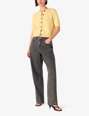 WHISTLES: Button-Down Short-Sleeve Cotton Cardigan